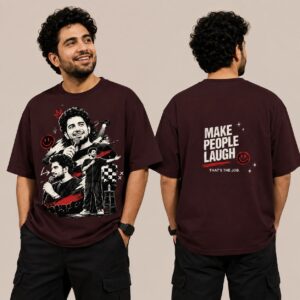 Samay Raina unisex classic crew t-shirt - 100% cotton 240 GSM standup comedy tee in black